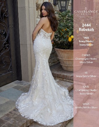 Casablanca Bridal #2444 - Rebekah #3 Ivory/Ivory/Silver thumbnail