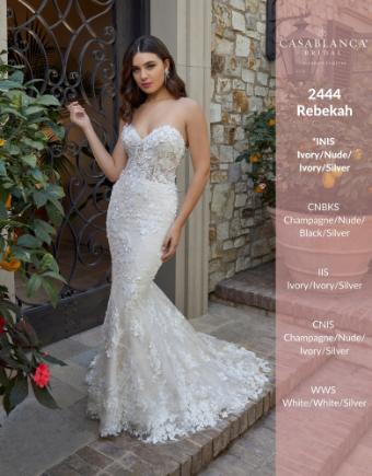 Casablanca Bridal #2444 - Rebekah #1 Ivory/Ivory/Silver thumbnail