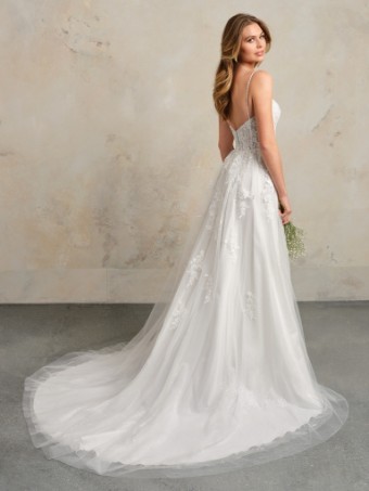 Rebecca Ingram #Catherine #2 Ivory/Silver Accent (gown with Ivory Illusion) thumbnail
