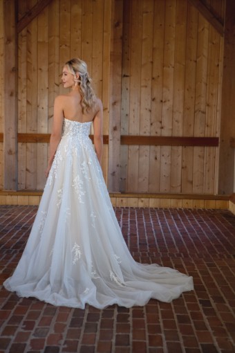 Essense of Australia #D3529 #2 (IV-BC) Ivory Lace Tulle and Regal Organza over Biscotti Gown thumbnail