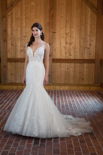 Essense of Australia #D3484IV #0 default (IV-PL) Ivory Gown w Porcelain Tulle Illusion thumbnail