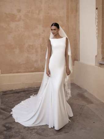 Pronovias #Anitra - Short Sleeves #1 Off White/Crystal thumbnail