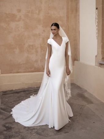 Pronovias #Anitra - Short Sleeves #0 default Off White/Crystal thumbnail