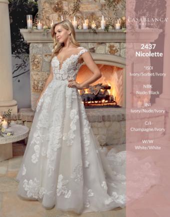 Casablanca Bridal #2437 - Nicolette #1 Ivory/Sorbet/Ivory thumbnail