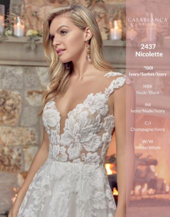 Casablanca Bridal #2437 - Nicolette #2 Ivory/Sorbet/Ivory thumbnail