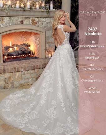 Casablanca Bridal #2437 - Nicolette #3 default Ivory/Sorbet/Ivory thumbnail