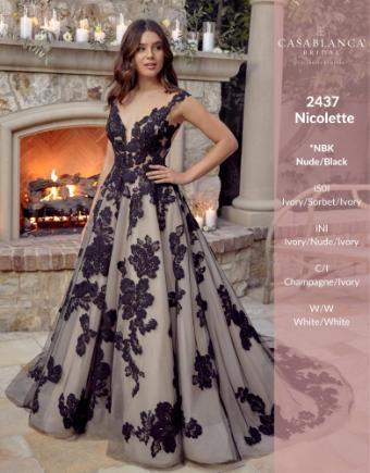 Casablanca Bridal #2437 - Nicolette #4 Ivory/Sorbet/Ivory thumbnail