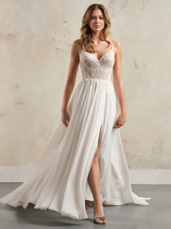 Rebecca Ingram #Kitt #0 default Ivory (gown with Natural Illusion) thumbnail