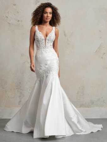 Rebecca Ingram #Andrea #0 default Ivory (gown with Natural Illusion) thumbnail