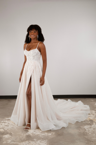 Essense of Australia #D3812 #0 default (IV-IV) IVORY LACE TULLE & REGAL ORGANZA OVER IVORY GOWN thumbnail