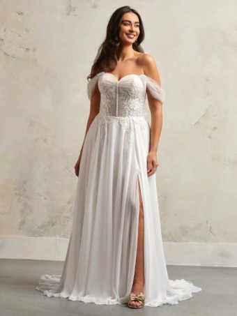 Rebecca Ingram #Blake #0 default Ivory (gown with Ivory Illusion) thumbnail