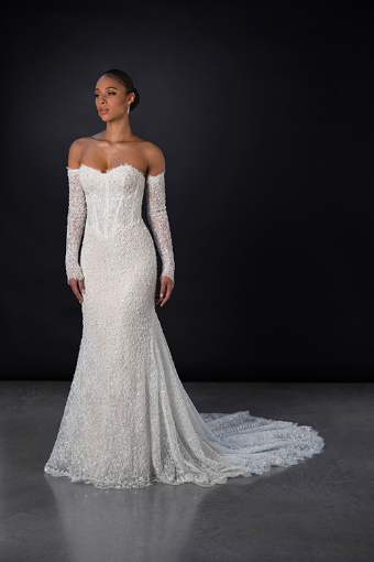 Martina Liana #1860 #0 default (IV-IV) Ivory Lace and Tulle over Ivory Gown thumbnail